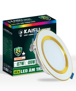 Âm trần Eco viền vàng ba màu công suất 9W