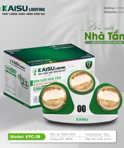 ĐÈN SƯỞI 3 BÓNG KPC-3B (Vành xanh - bóng vàng)