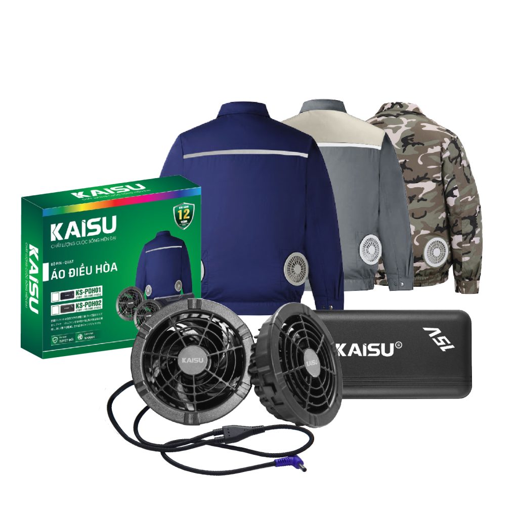 Bộ áo điều hòa KAISU – Pin 18V – 50.000 mAh