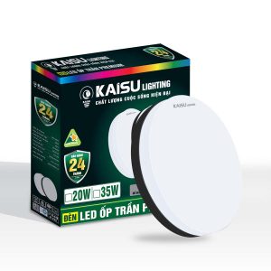 Ốp trần Hình tròn màu đen – ánh sáng trắng công suất 25W