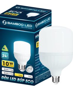 Bulb nhôm nhựa Eco - Bamboo - Ánh sáng trắng công suất 10W