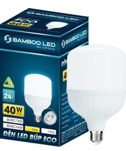 Bulb nhôm nhựa Eco - Bamboo - Ánh sáng trắng công suất 40W