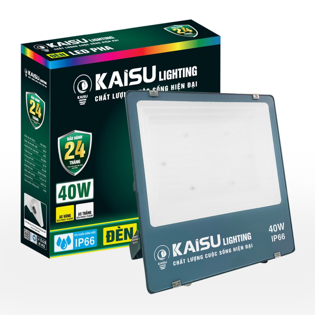 Đèn LED pha mặt kính ánh sáng đơn sắc 40W