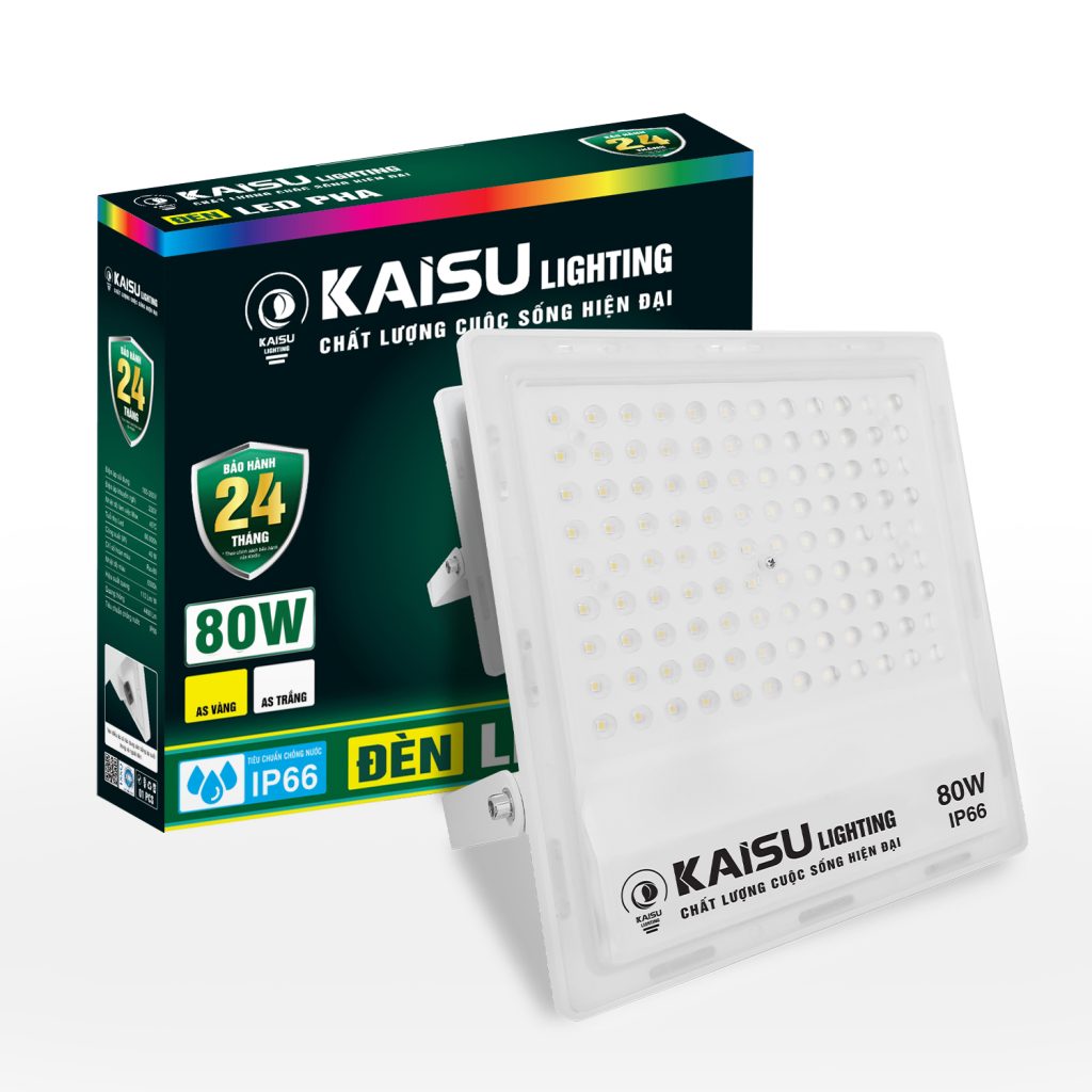 Đèn LED pha mặt nhựa – ánh sáng trắng 80W