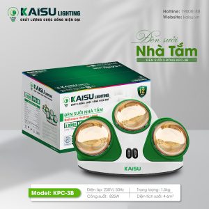 ĐÈN SƯỞI 3 BÓNG KPC-3B (Vành xanh – bóng vàng)