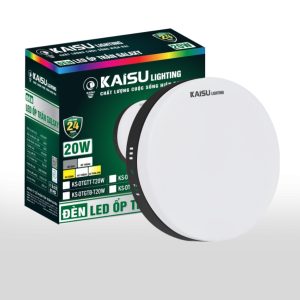 Ốp trần Hình tròn đế đen – ánh sáng trắng công suất 20W