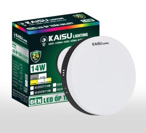 Ốp trần Hình tròn đế đen – ánh sáng trắng công suất 14W